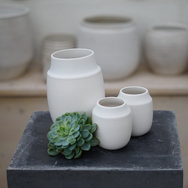 Vase Keramik white Bild 1